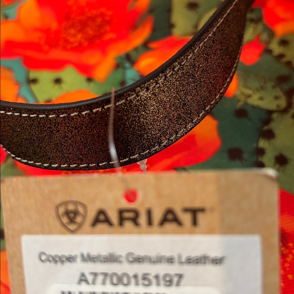 Ariat Cruiser Prickly Pear Print,Copper Metallic Genuine Leather straps,large - Picture 11 of 14